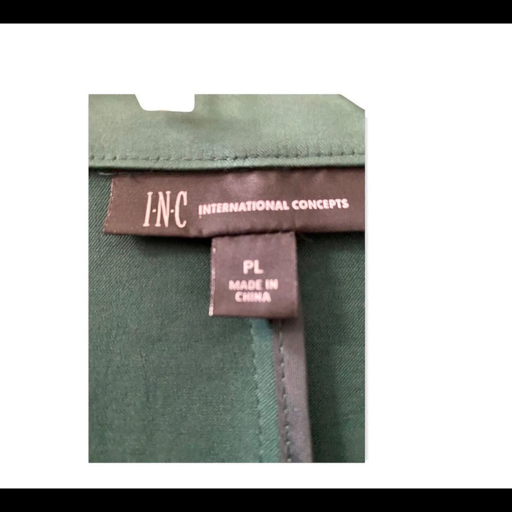 🌺host PICK🌺INC International Concepts Emerald Run Satin Blazer NWT - Picture 4 of 5
